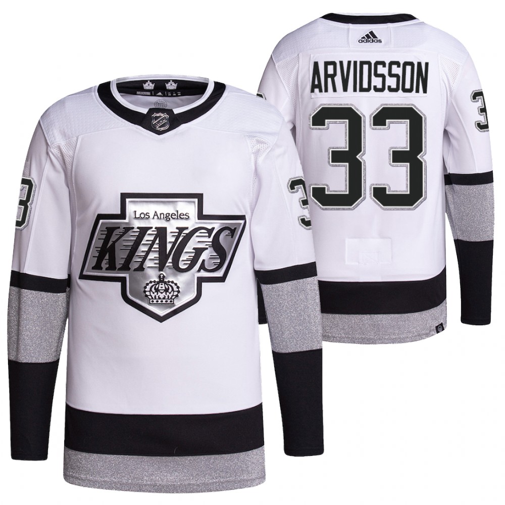 2021-22 Los Angeles Kings Viktor Arvidsson White Primegreen Authentic Pro Alternate Jersey