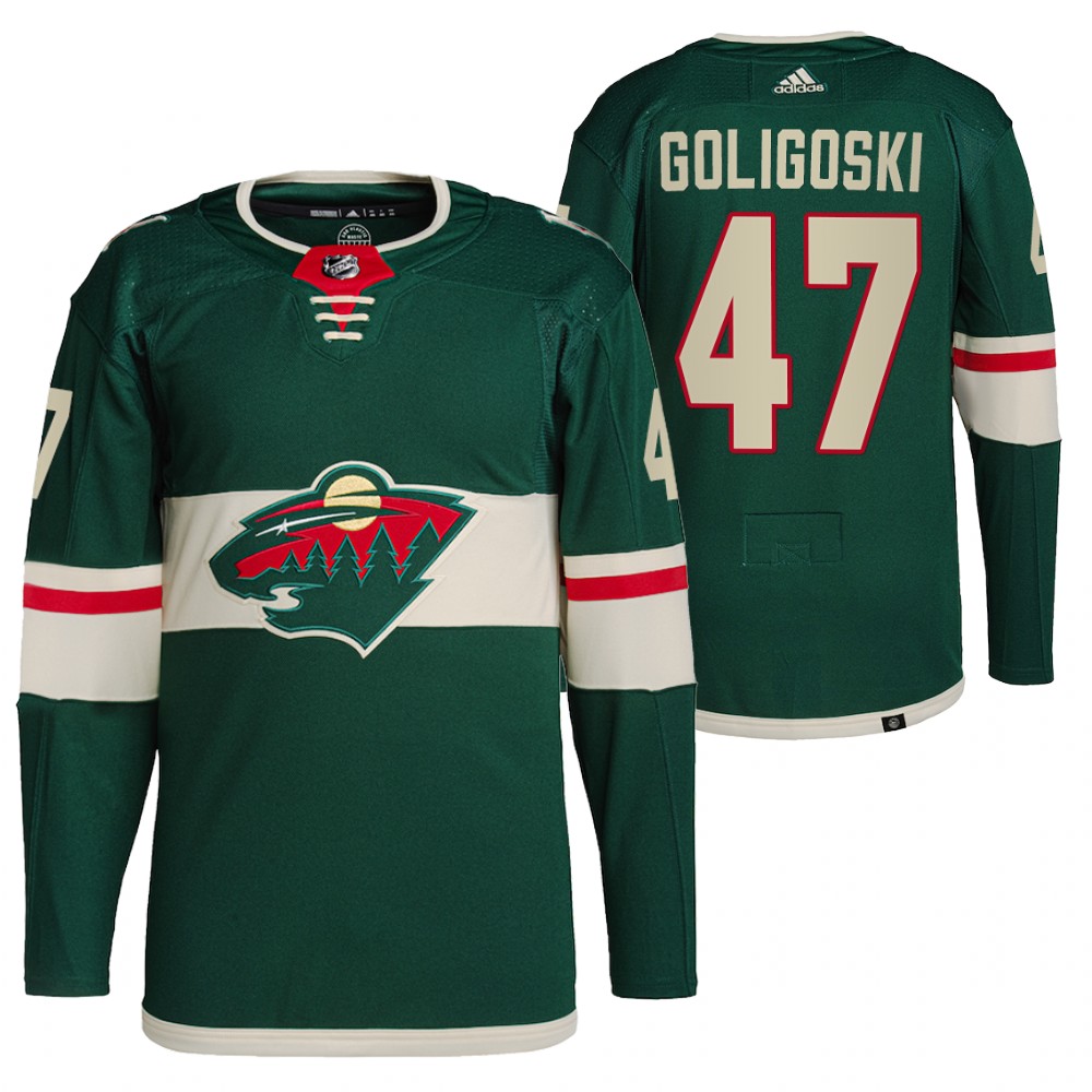 2021-22 Minnesota Wild Alex Goligoski Green Primegreen Authentic Pro Home Jersey