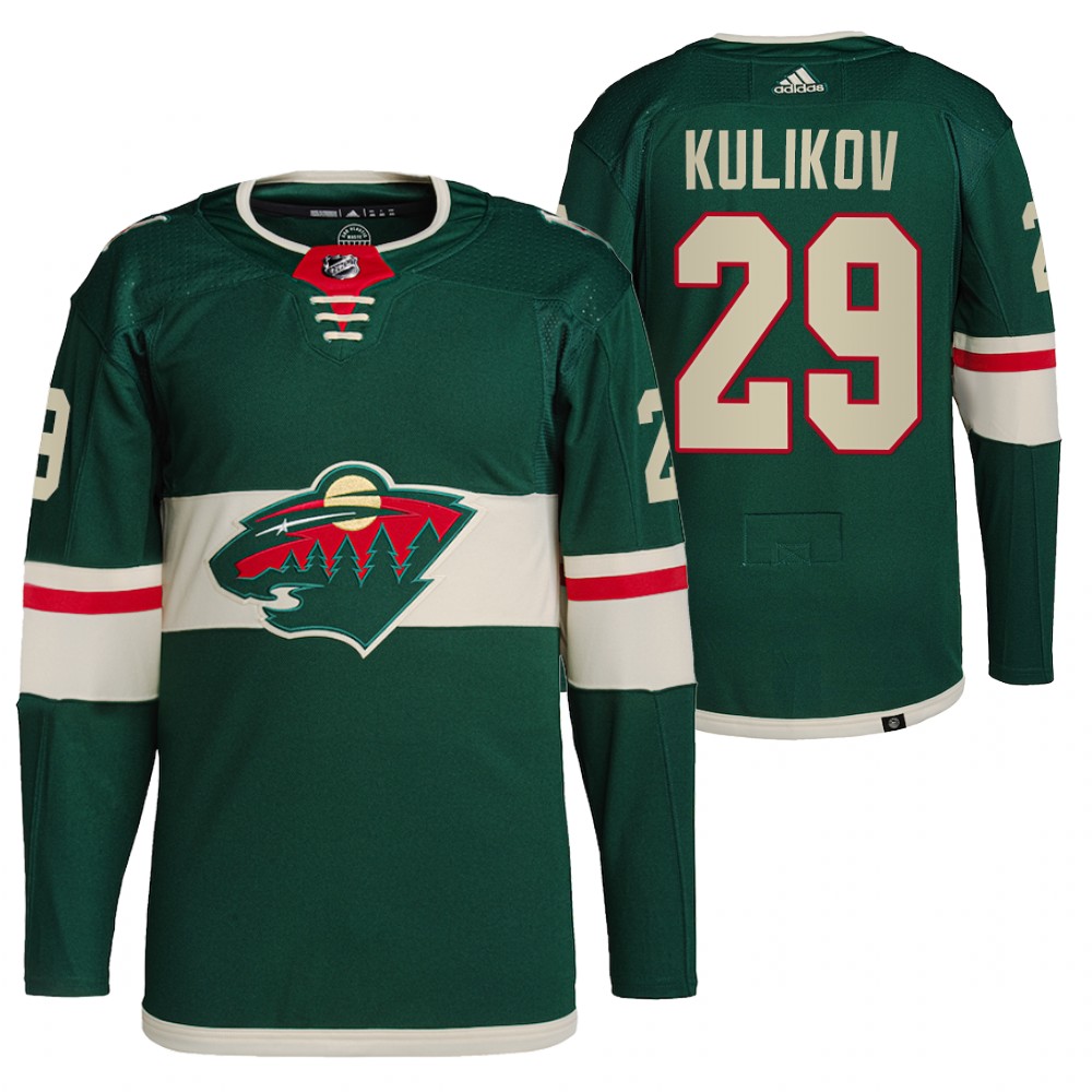 2021-22 Minnesota Wild Dmitry Kulikov Green Primegreen Authentic Pro Home Jersey