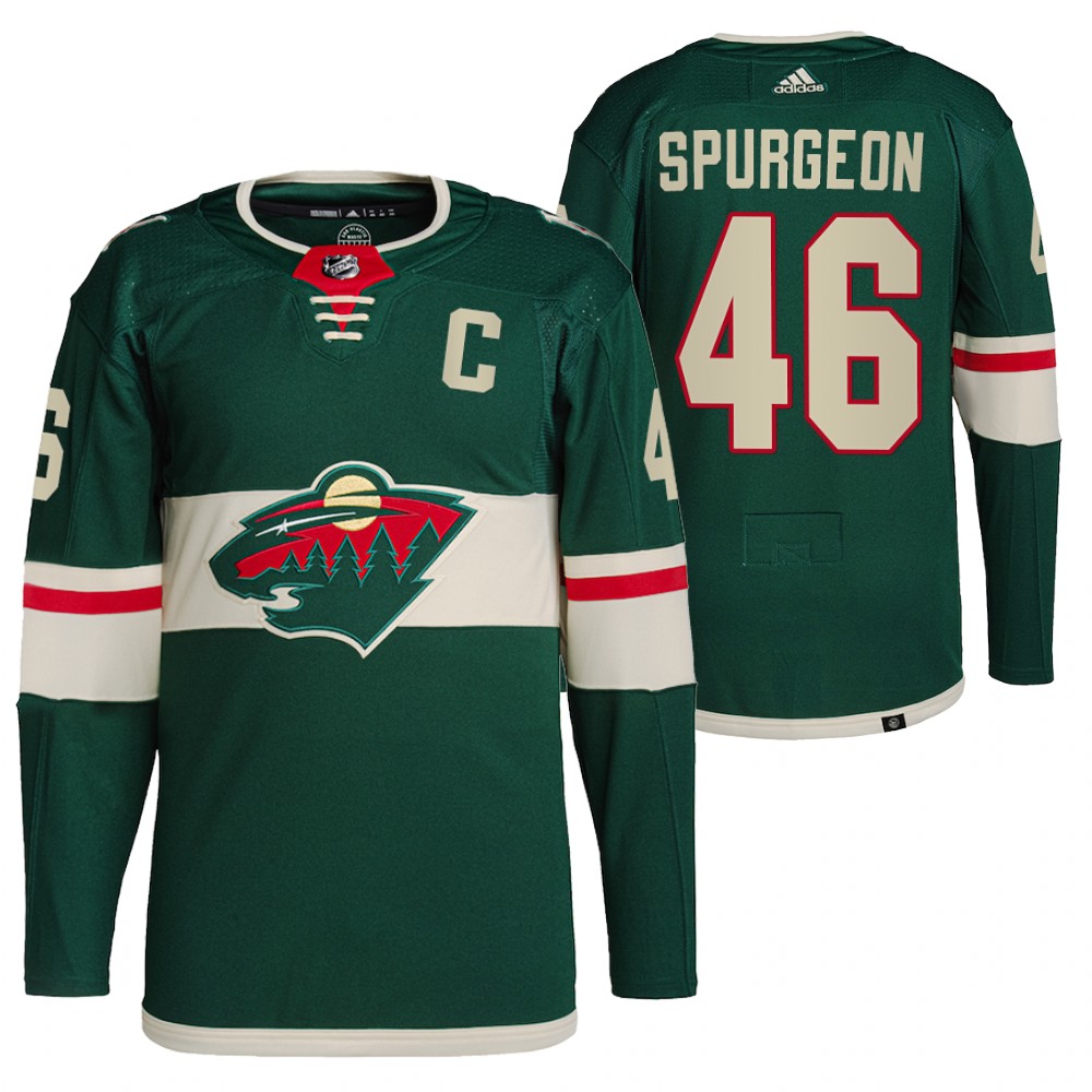 2021-22 Minnesota Wild Jared Spurgeon Green Primegreen Authentic Pro Home Jersey