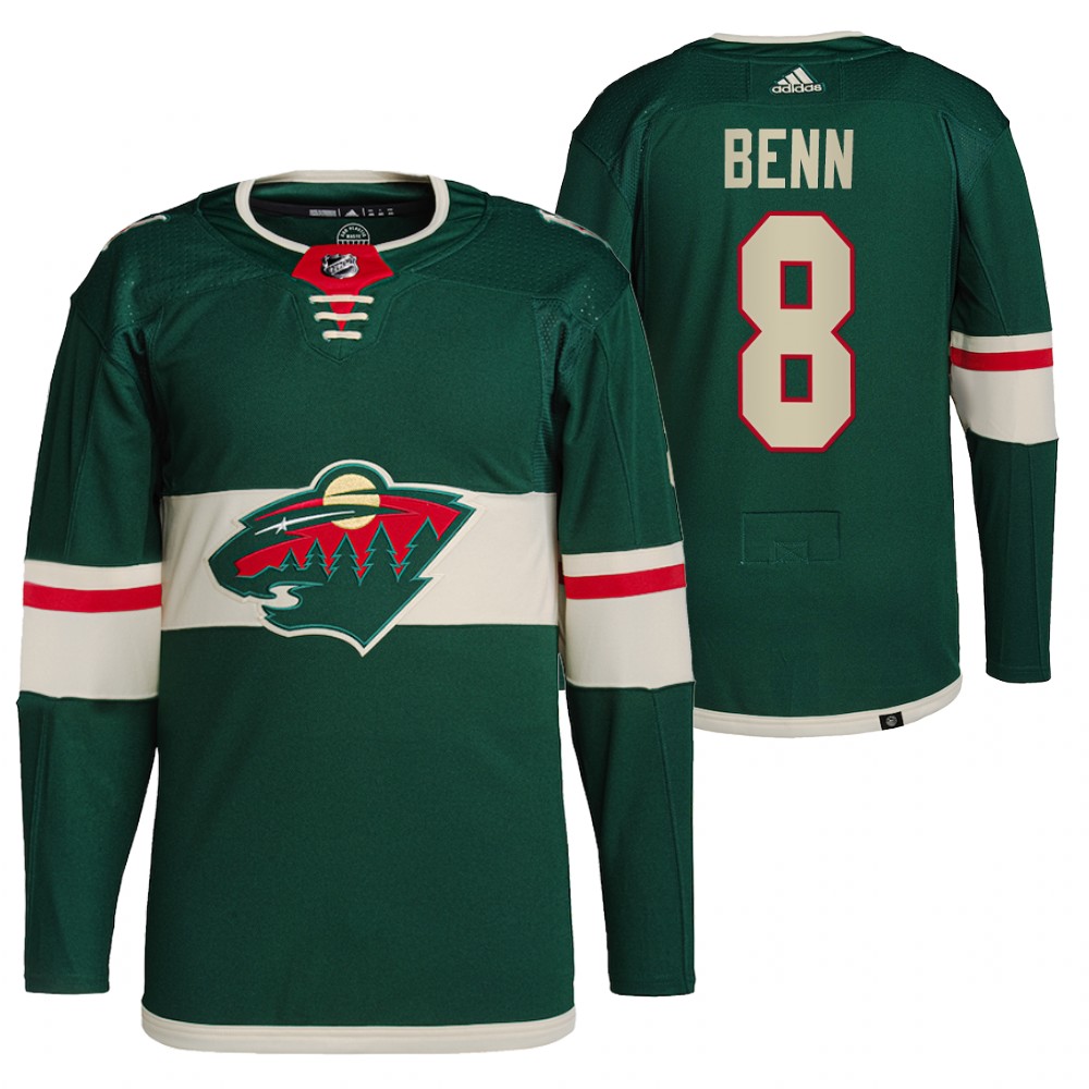 2021-22 Minnesota Wild Jordie Benn Green Primegreen Authentic Pro Home Jersey
