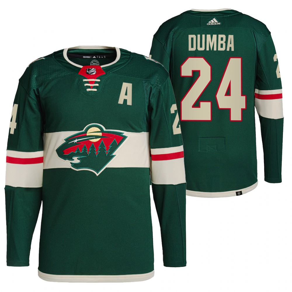 2021-22 Minnesota Wild Matt Dumba Green Primegreen Authentic Pro Home Jersey