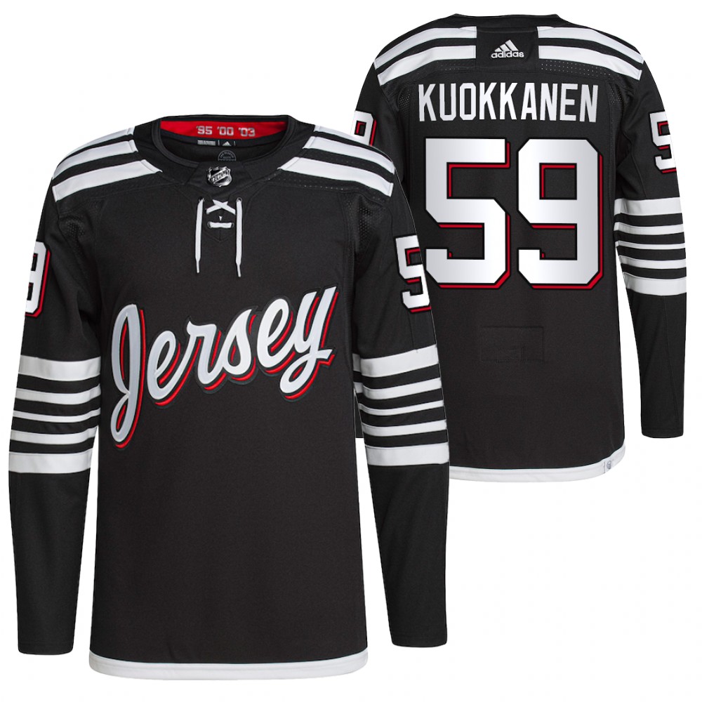 2021-22 New Jersey Devils Janne Kuokkanen Black Alternate Primegreen Authentic Pro Jersey