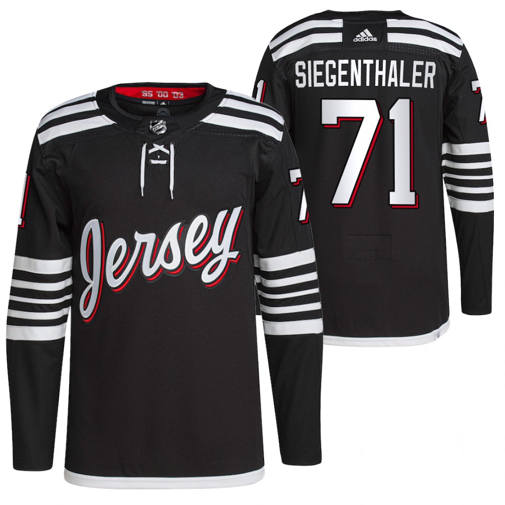 2021-22 New Jersey Devils Jonas Siegenthaler Black Alternate Primegreen Authentic Pro Jersey