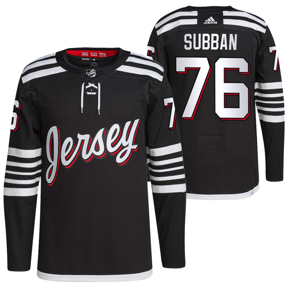 2021-22 New Jersey Devils P.K. Subban Black Alternate Primegreen Authentic Pro Jersey