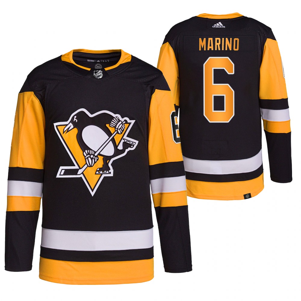 2021-22 Opening Night Pittsburgh Penguins John Marino Black Authentic Primegreen Jersey