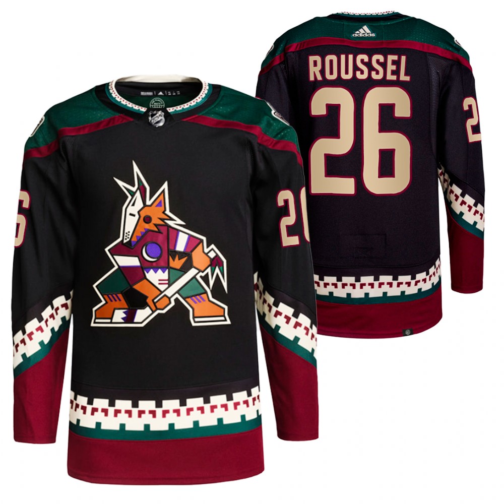 2021-22 Primegreen Authentic Arizona Coyotes Antoine Roussel Black Home Jersey