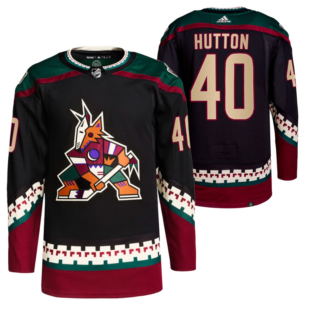 2021-22 Primegreen Authentic Arizona Coyotes Carter Hutton Black Home Jersey
