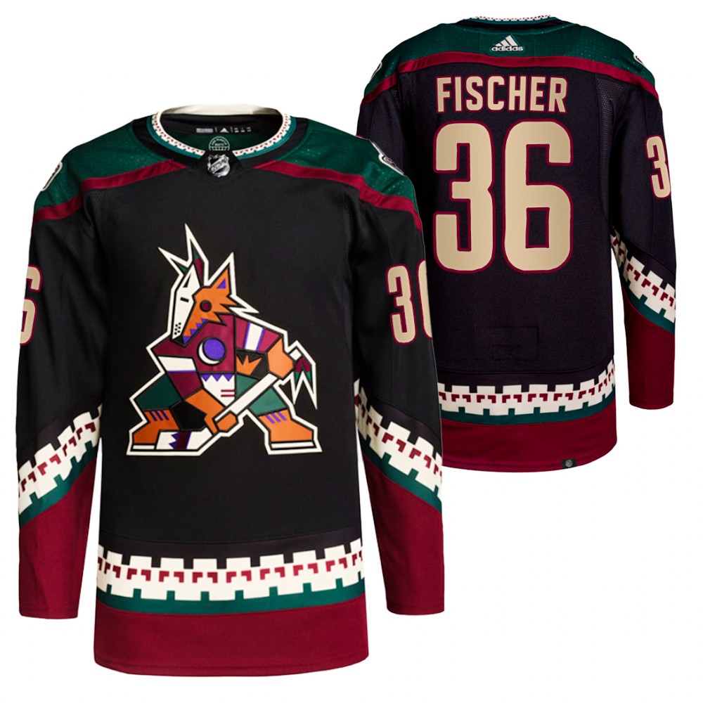 2021-22 Primegreen Authentic Arizona Coyotes Christian Fischer Black Home Jersey