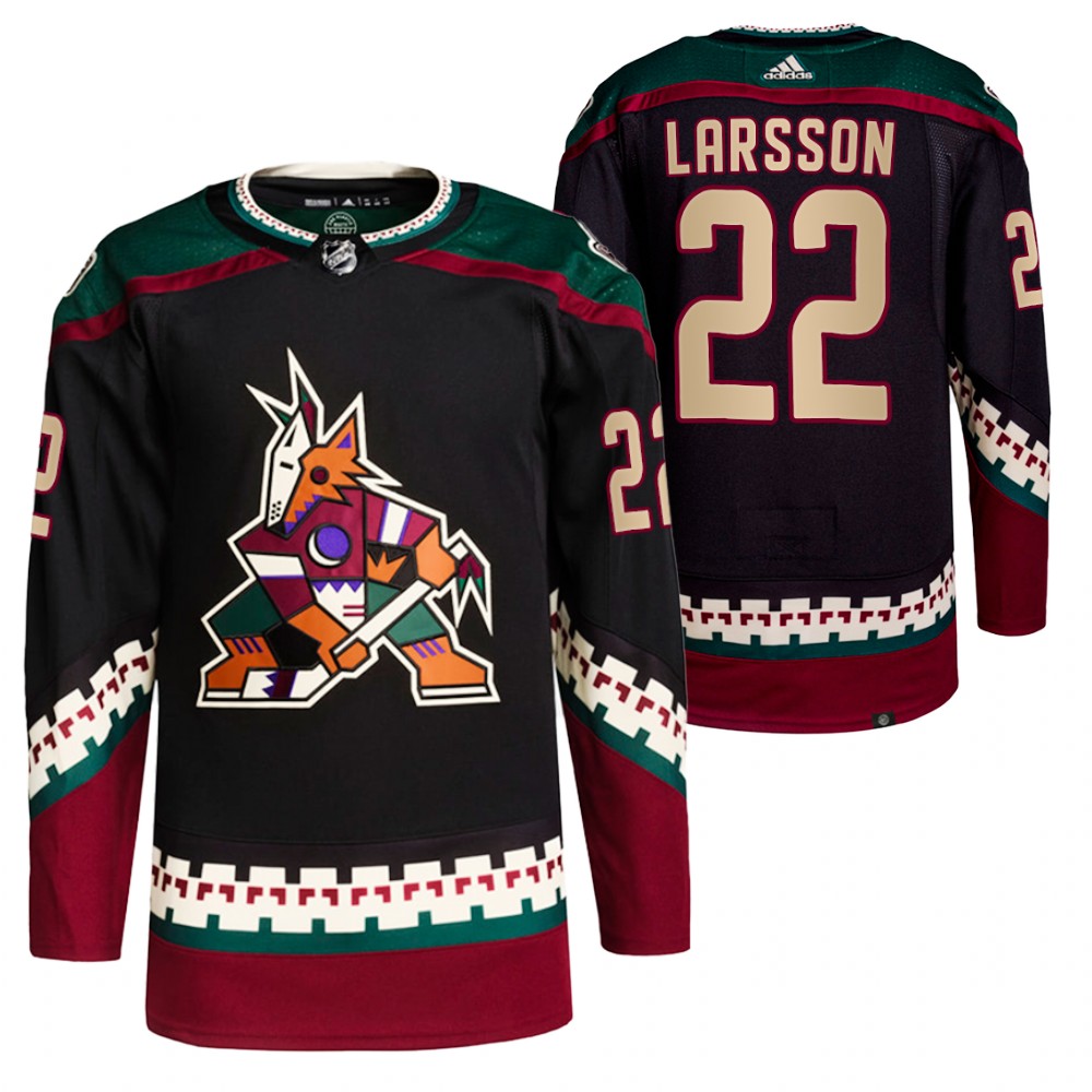 2021-22 Primegreen Authentic Arizona Coyotes Johan Larsson Black Home Jersey