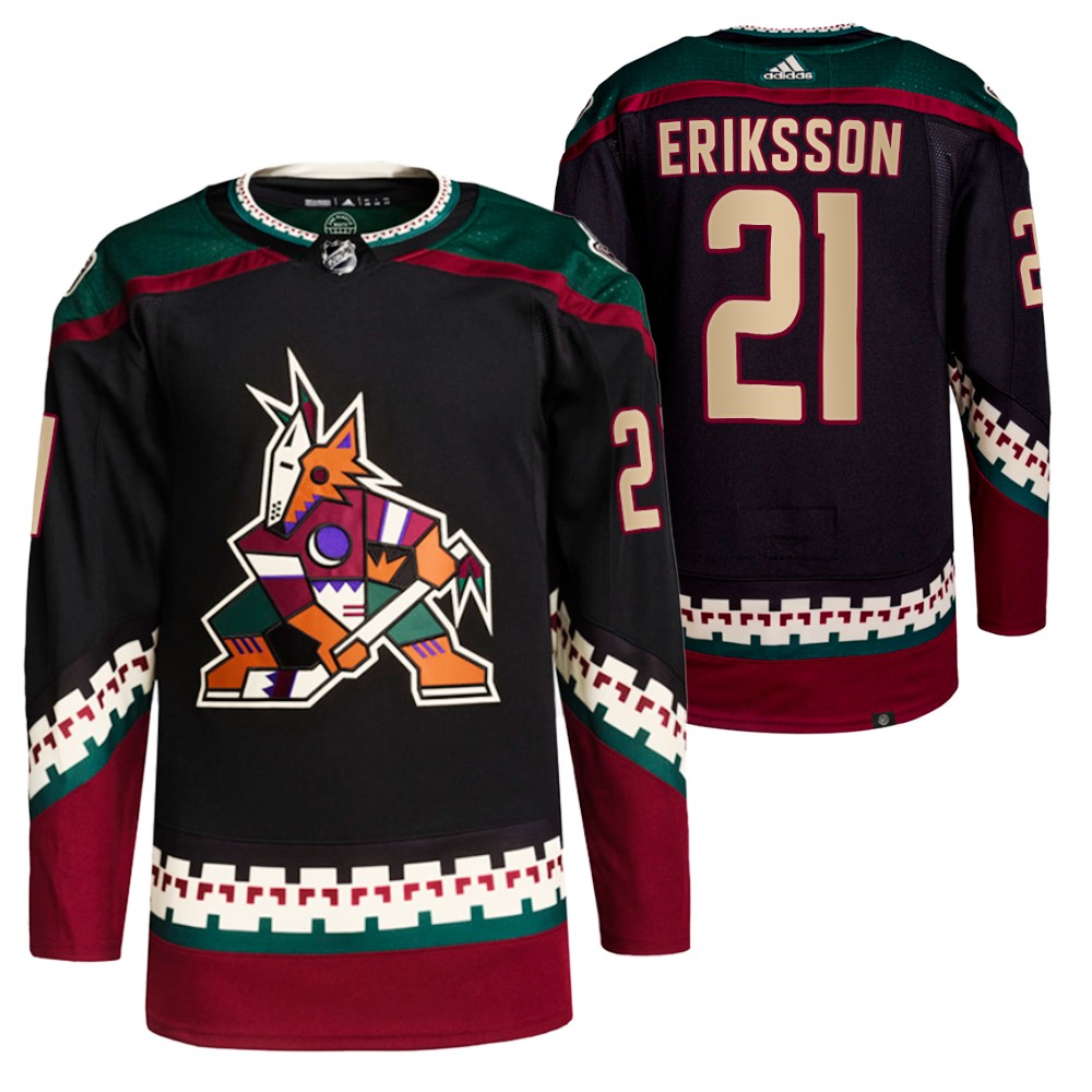 2021-22 Primegreen Authentic Arizona Coyotes Loui Eriksson Black Home Jersey