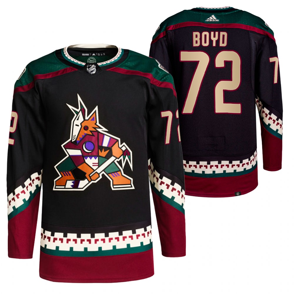 2021-22 Primegreen Authentic Arizona Coyotes Travis Boyd Black Home Jersey