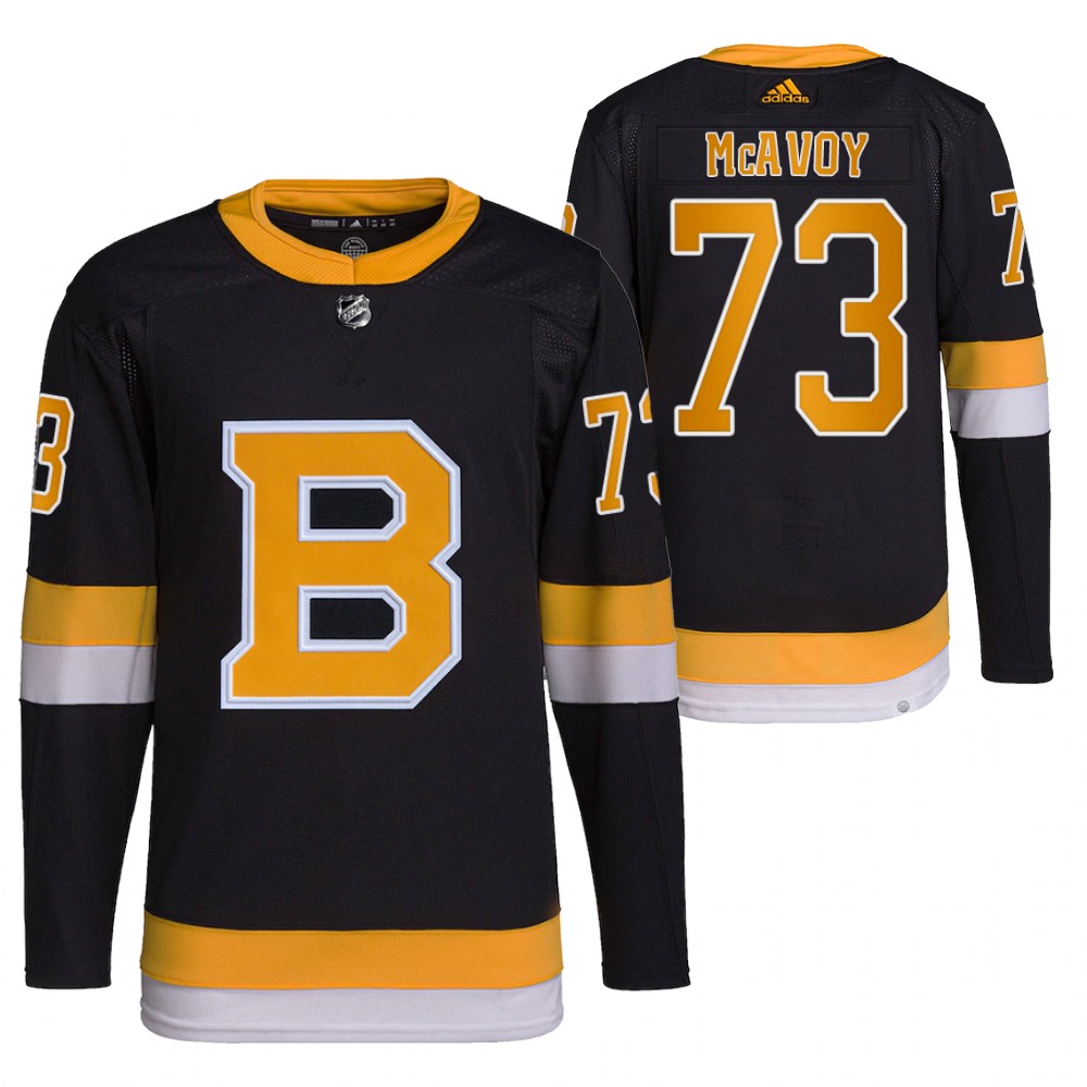 2021-22 Primegreen Authentic Boston Bruins Charlie McAvoy Black Home Jersey