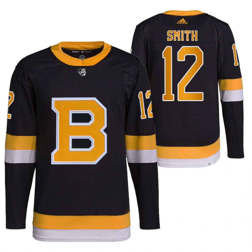 2021-22 Primegreen Authentic Boston Bruins Craig Smith Black Home Jersey