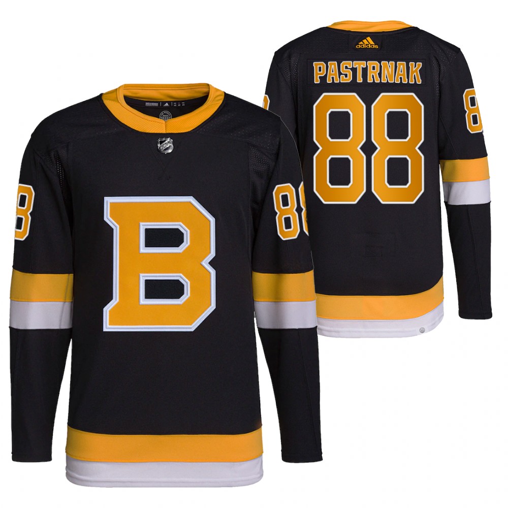2021-22 Primegreen Authentic Boston Bruins David Pastrnak Black Home Jersey