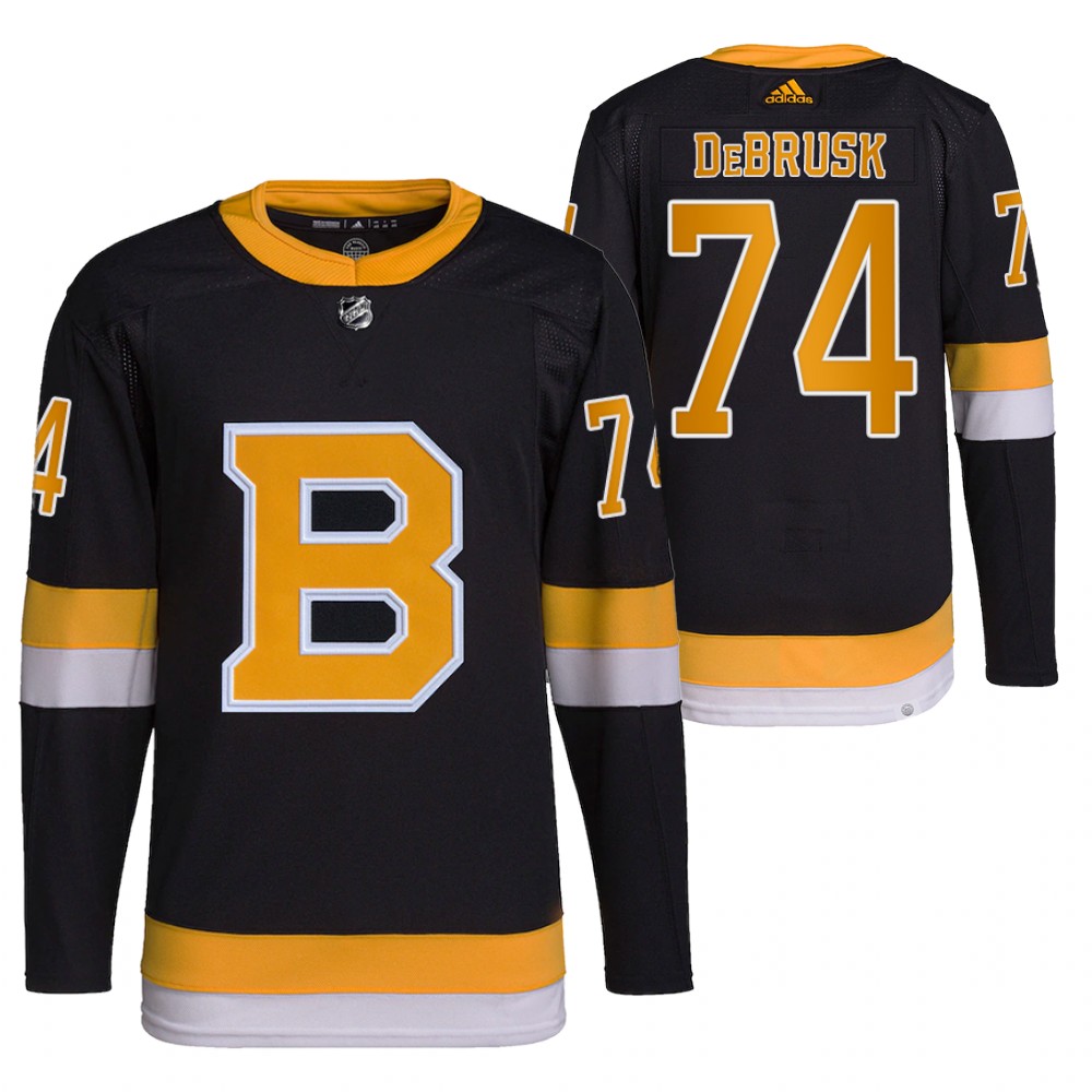 2021-22 Primegreen Authentic Boston Bruins Jake DeBrusk Black Home Jersey