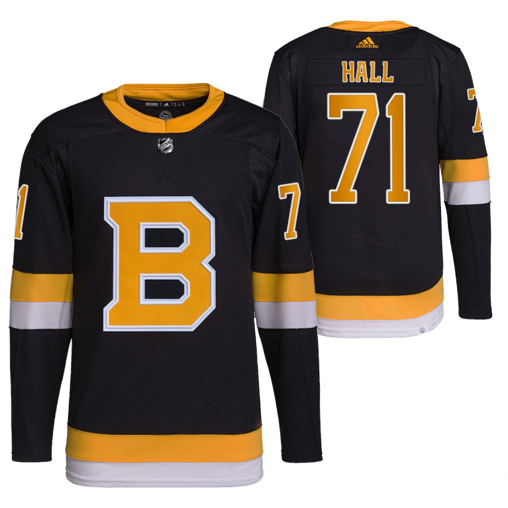 2021-22 Primegreen Authentic Boston Bruins Taylor Hall Black Home Jersey