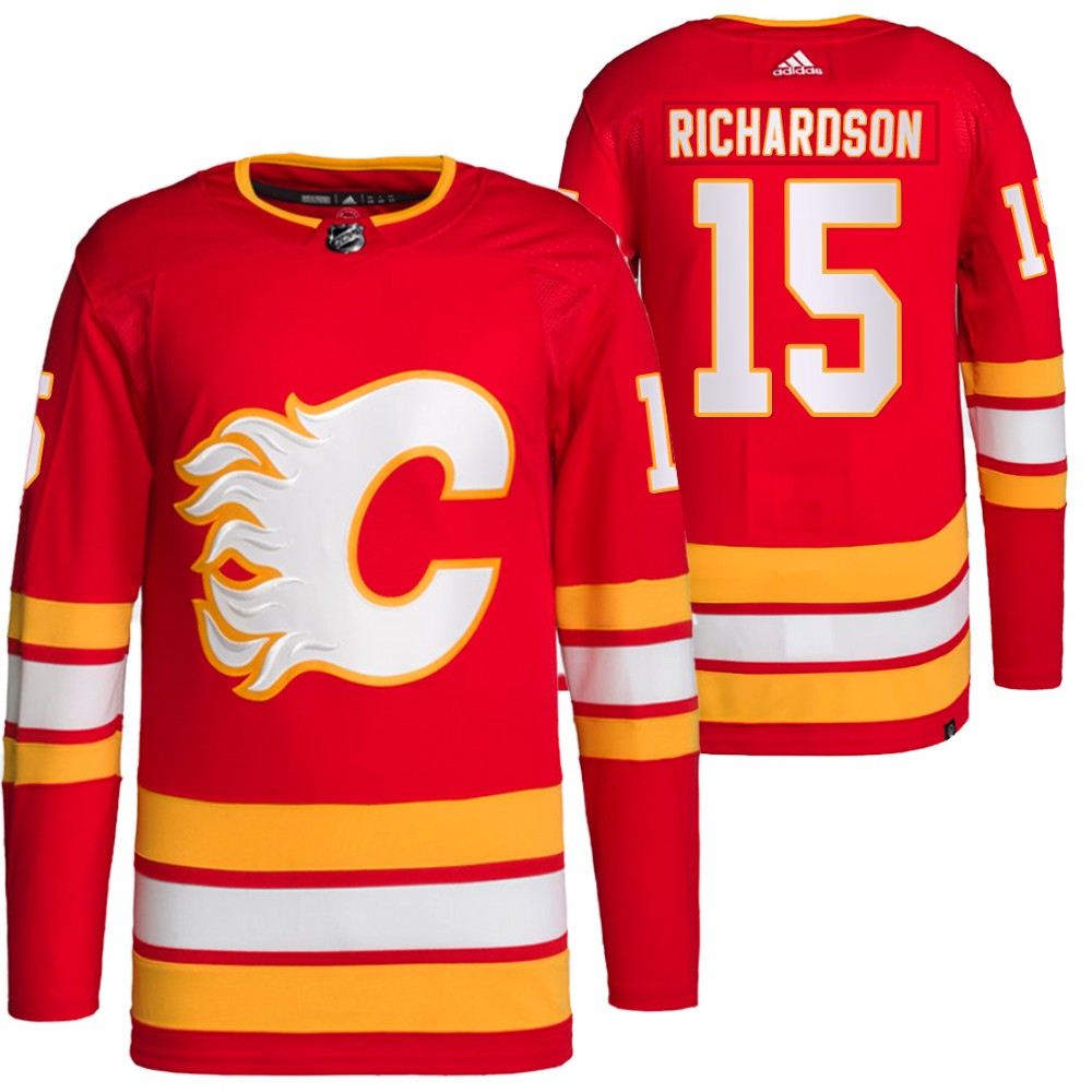2021-22 Primegreen Authentic Calgary Flames Brad Richardson Red Home Jersey