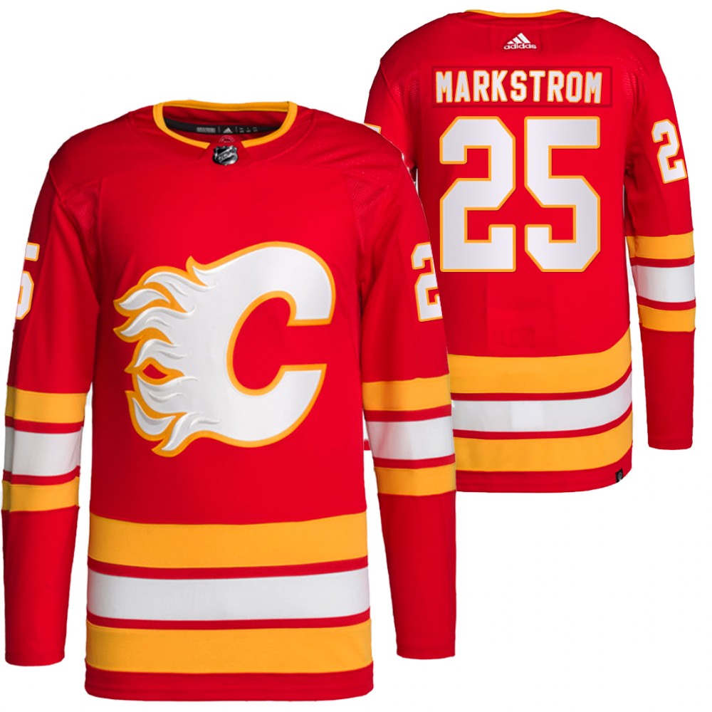2021-22 Primegreen Authentic Calgary Flames Jacob Markstrom Red Home Jersey