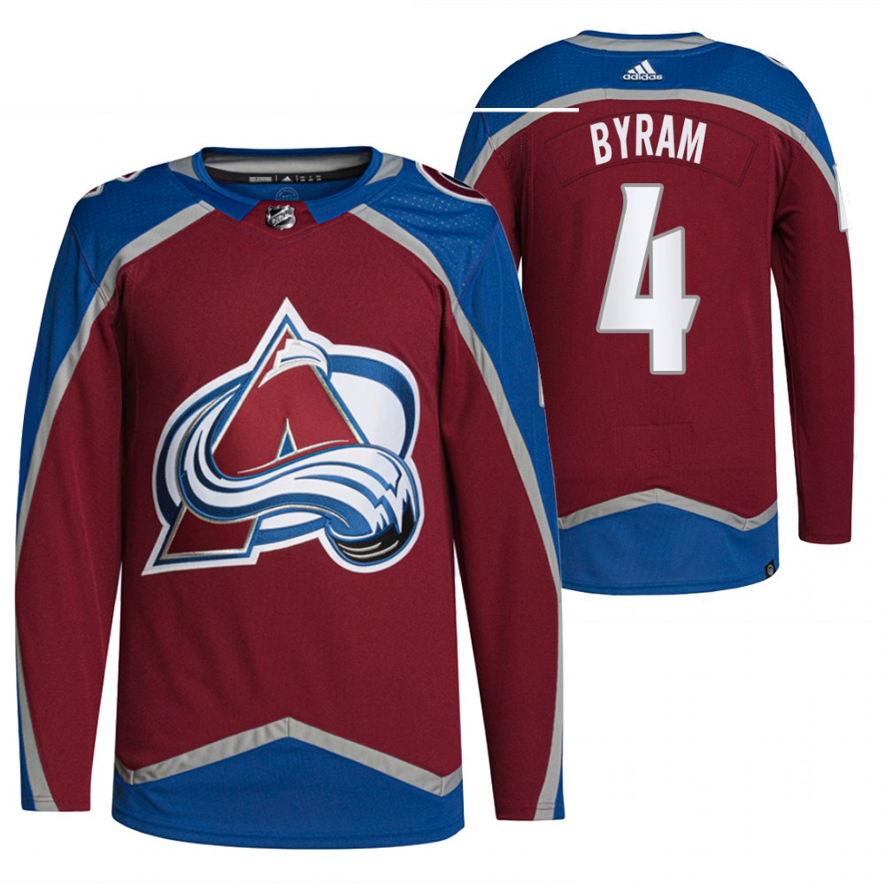2021-22 Primegreen Authentic Colorado Avalanche Bowen Byram Burgundy Home Jersey