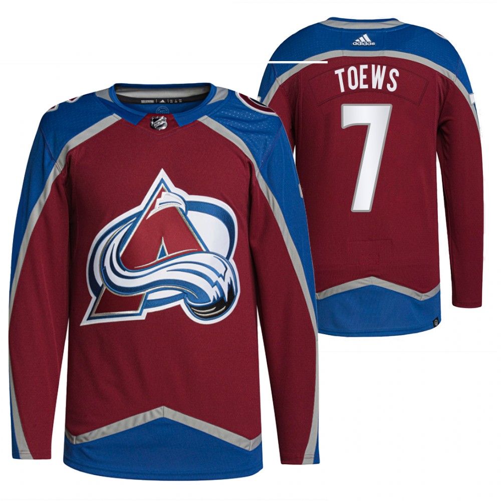 2021-22 Primegreen Authentic Colorado Avalanche Devon Toews Burgundy Home Jersey