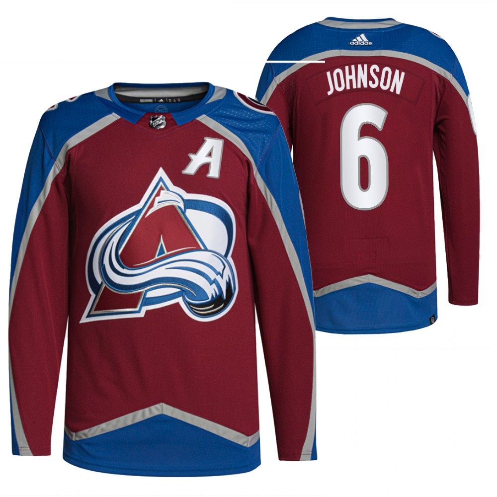 2021-22 Primegreen Authentic Colorado Avalanche Erik Johnson Burgundy Home Jersey