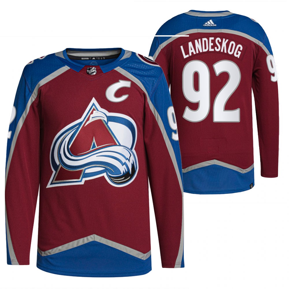 2021-22 Primegreen Authentic Colorado Avalanche Gabriel Landeskog Burgundy Home Jersey