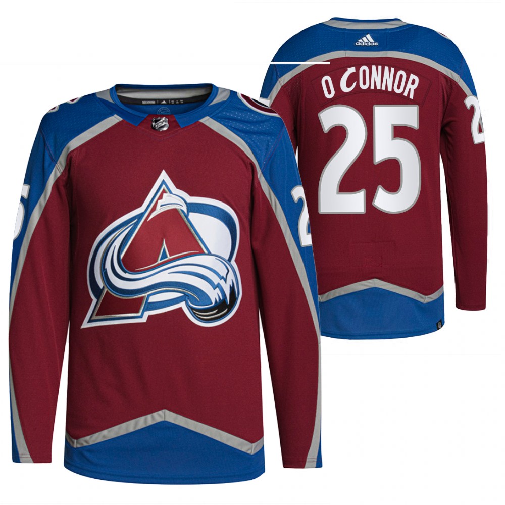 2021-22 Primegreen Authentic Colorado Avalanche Logan O'Connor Burgundy Home Jersey