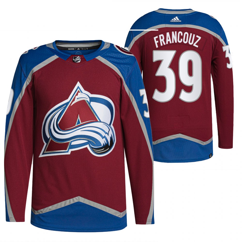 2021-22 Primegreen Authentic Colorado Avalanche Pavel Francouz Burgundy Home Jersey