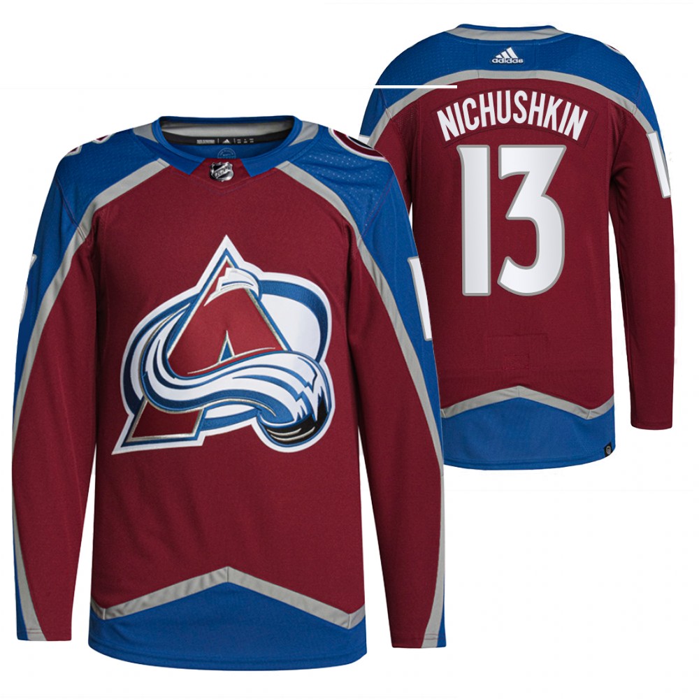 2021-22 Primegreen Authentic Colorado Avalanche Valeri Nichushkin Burgundy Home Jersey
