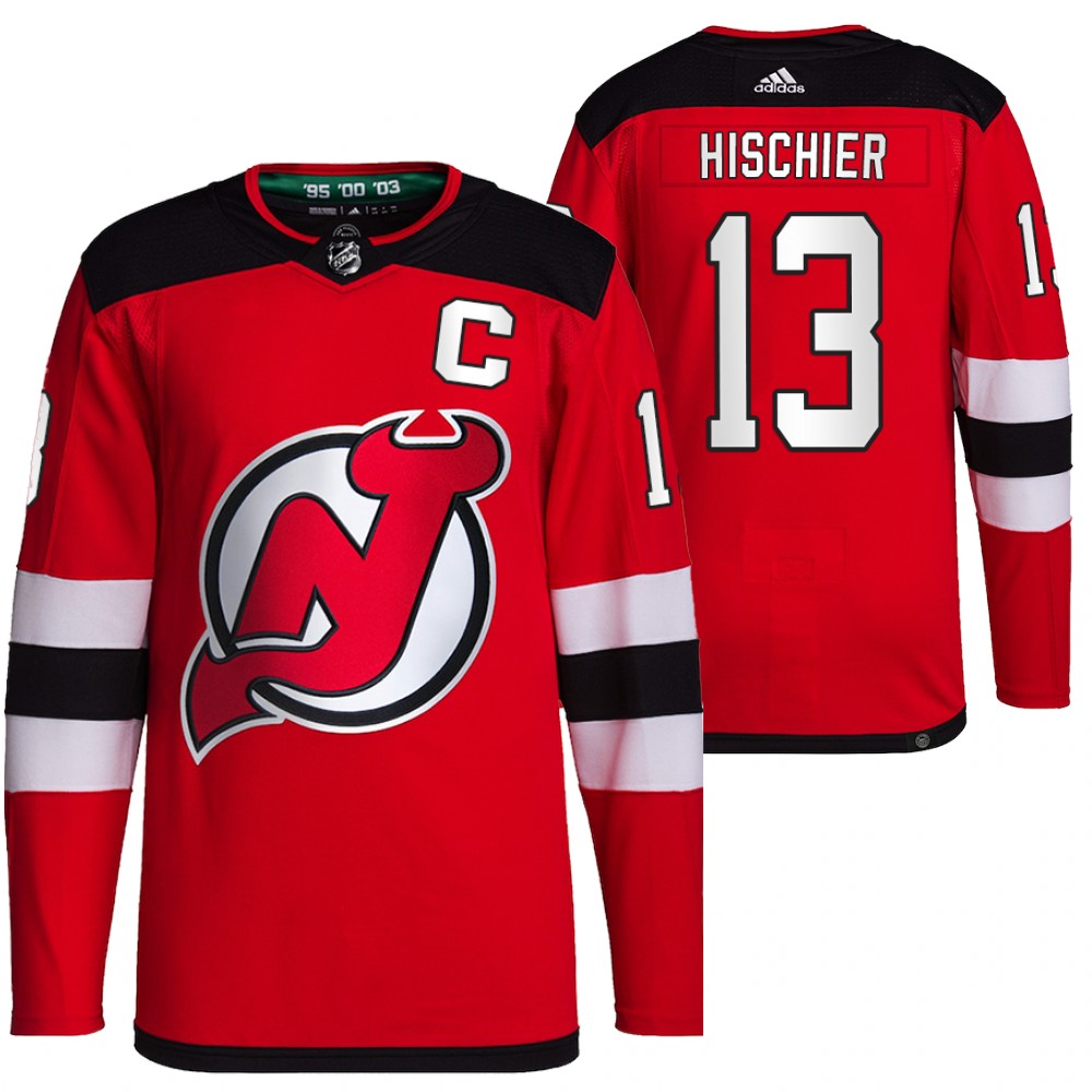 2021-22 Primegreen Authentic New Jersey Devils Nico Hischier Red Home Jersey
