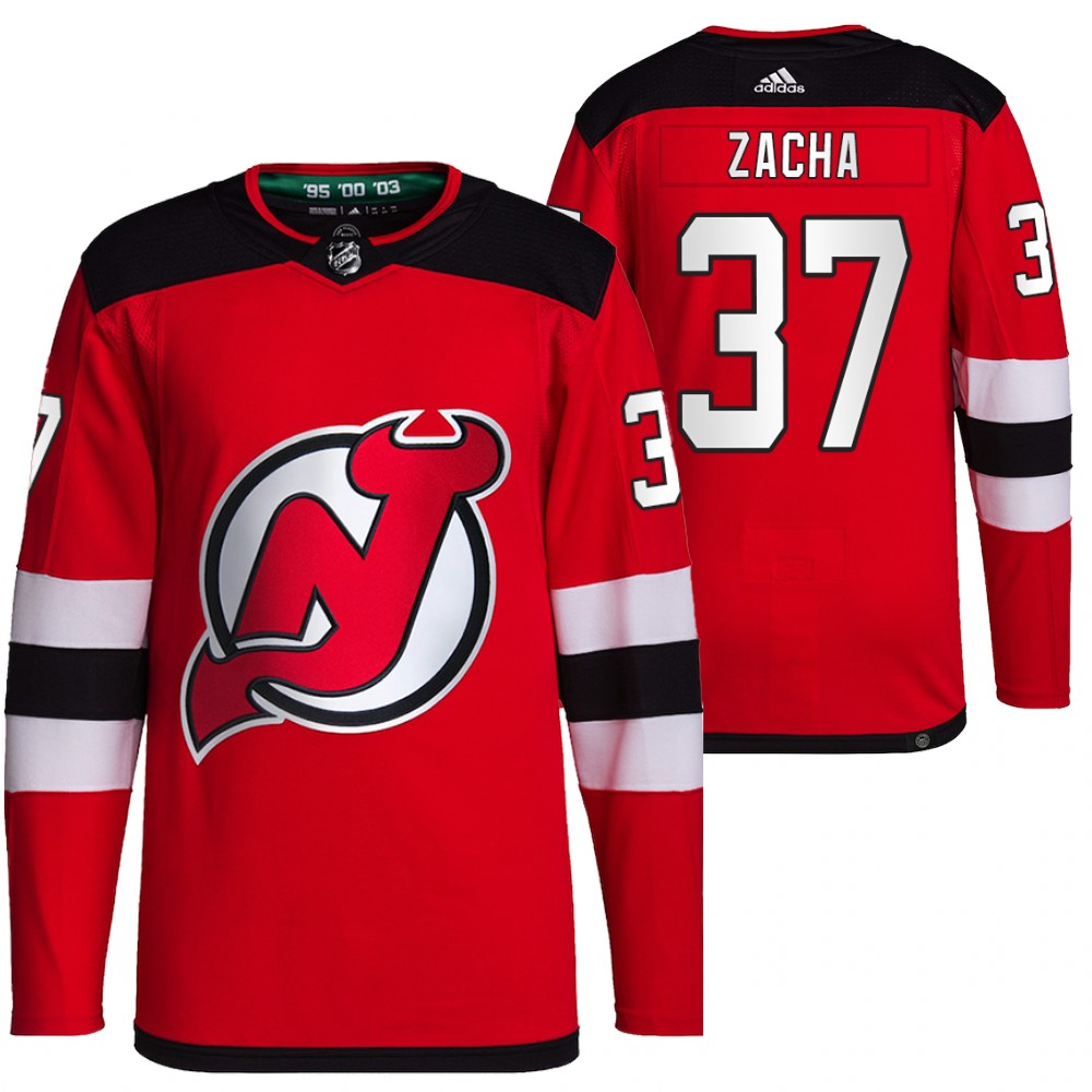 2021-22 Primegreen Authentic New Jersey Devils Pavel Zacha Red Home Jersey