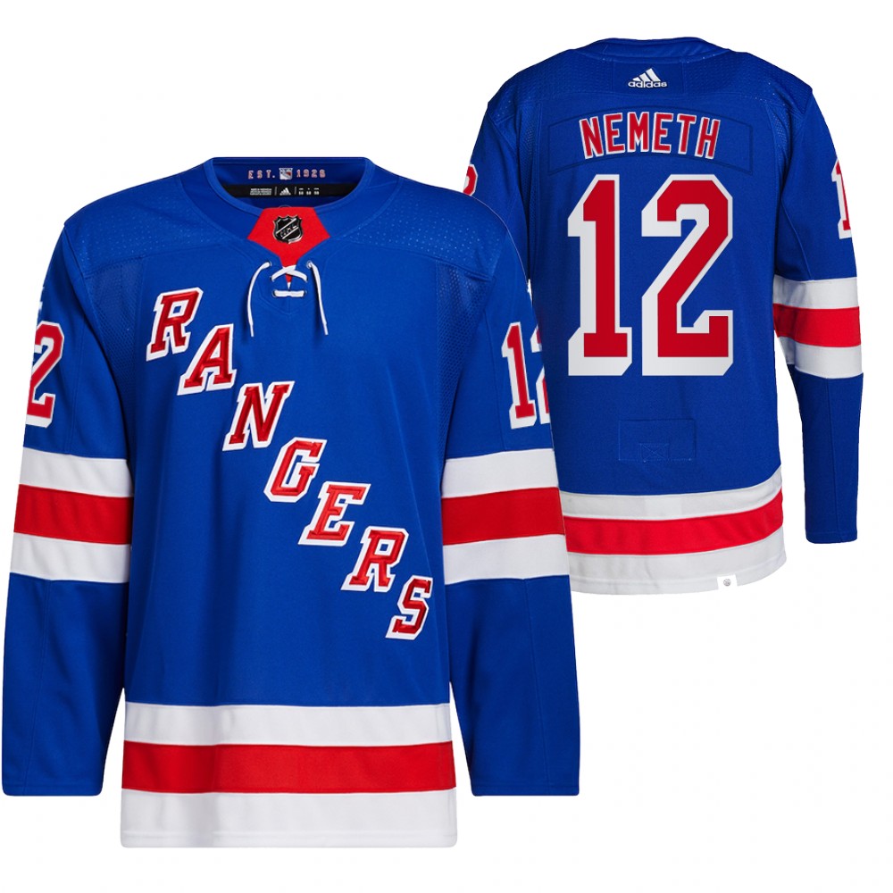 2021-22 Primegreen Authentic New York Rangers Patrik Nemeth Blue Home Jersey