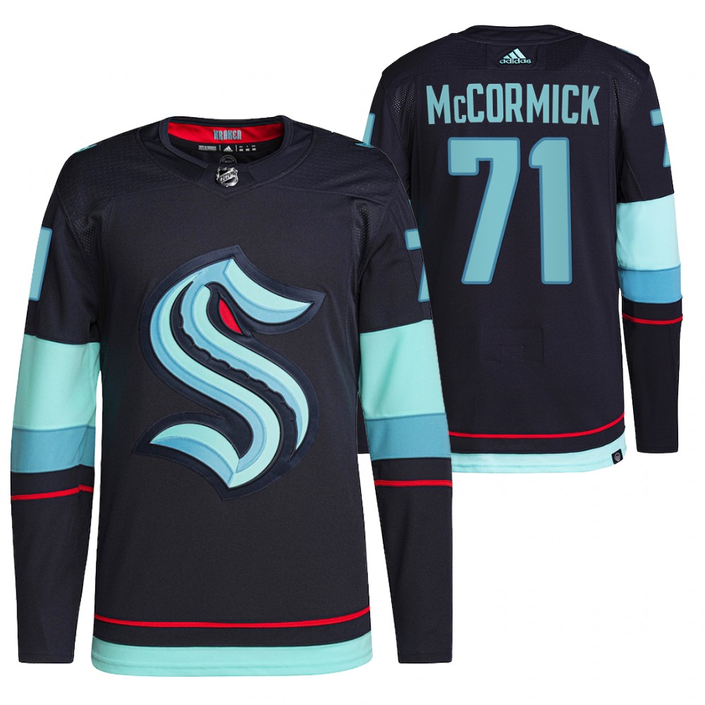 2021-22 Primegreen Authentic Seattle Kraken Max McCormick Navy Home Jersey