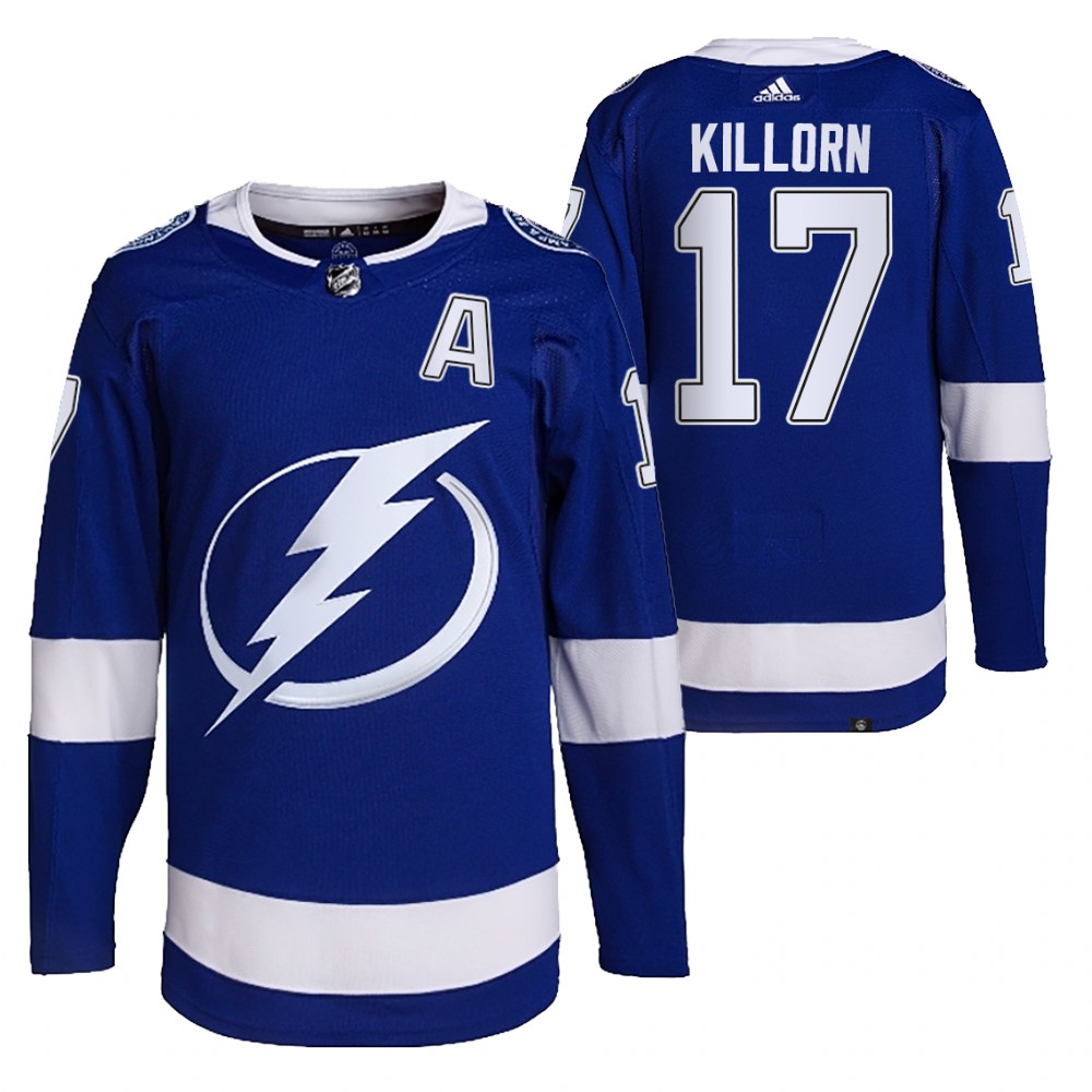 2021-22 Primegreen Authentic Tampa Bay Lightning Alex Killorn Blue Home Jersey