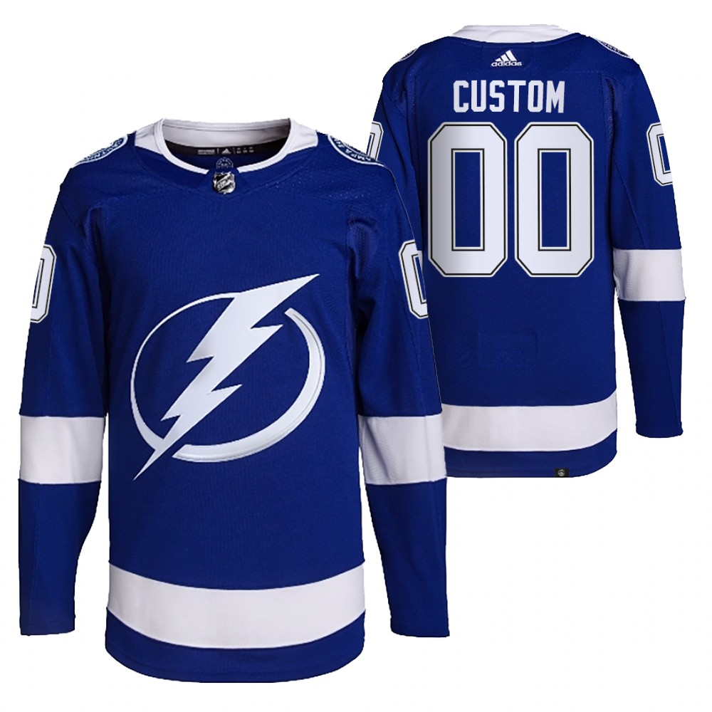 2021-22 Primegreen Authentic Tampa Bay Lightning Custom Blue Home Jersey