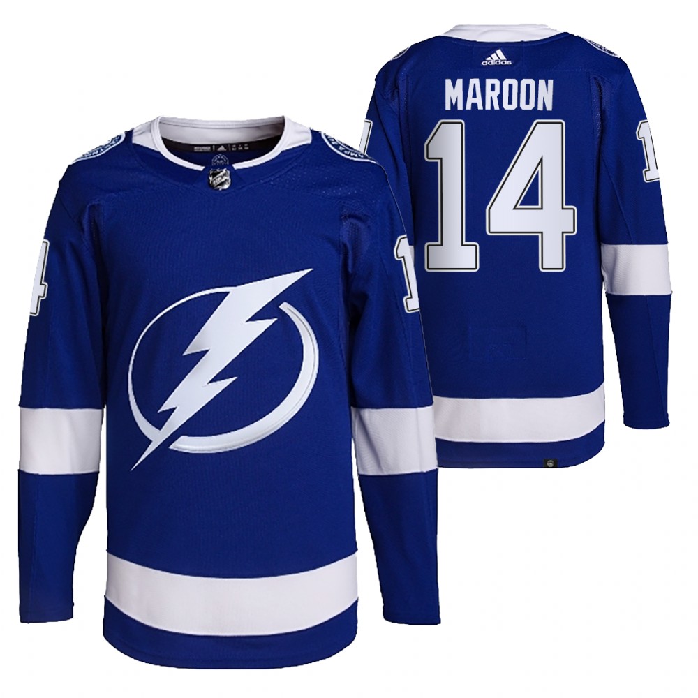 2021-22 Primegreen Authentic Tampa Bay Lightning Patrick Maroon Blue Home Jersey