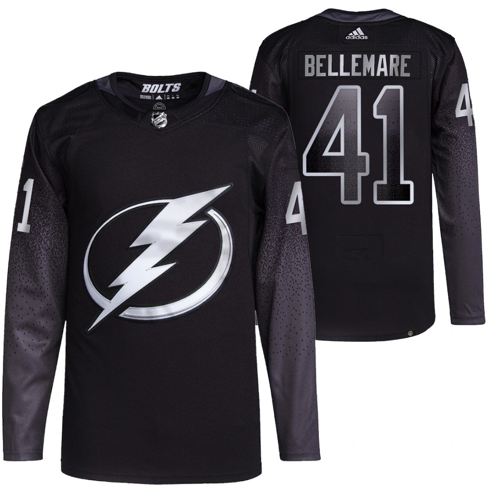 2021-22 Primegreen Authentic Tampa Bay Lightning Pierre-Edouard Bellemare Black Alternate Jersey
