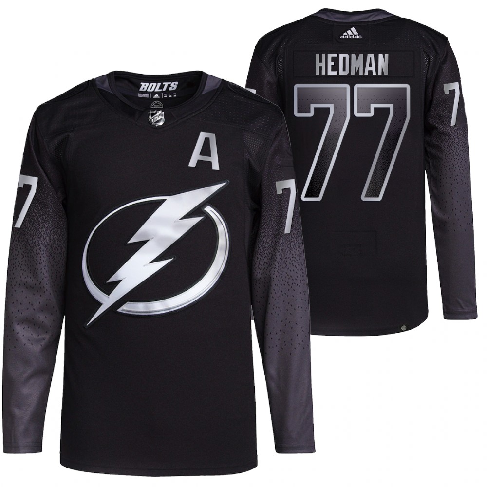 2021-22 Primegreen Authentic Tampa Bay Lightning Victor Hedman Black Alternate Jersey