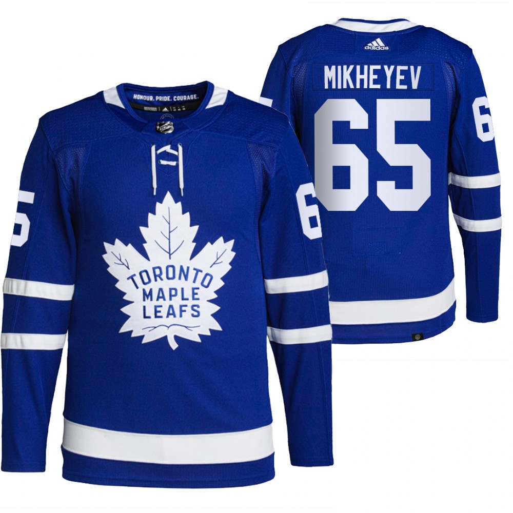2021-22 Primegreen Authentic Toronto Maple Leafs Ilya Mikheyev Blue Home Jersey