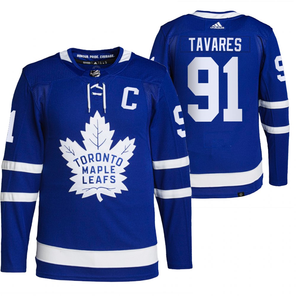 2021-22 Primegreen Authentic Toronto Maple Leafs John Tavares Blue Home Jersey