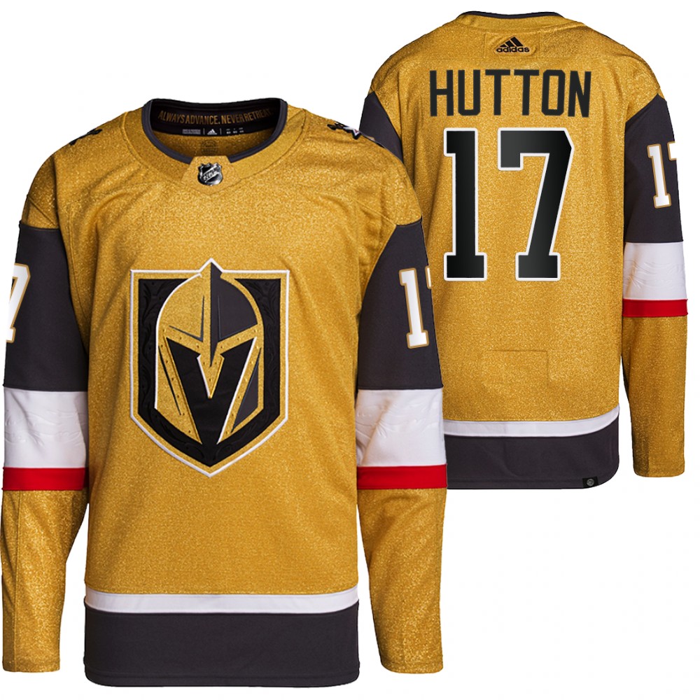 2021-22 Primegreen Authentic Vegas Golden Knights Ben Hutton Gold Home Jersey