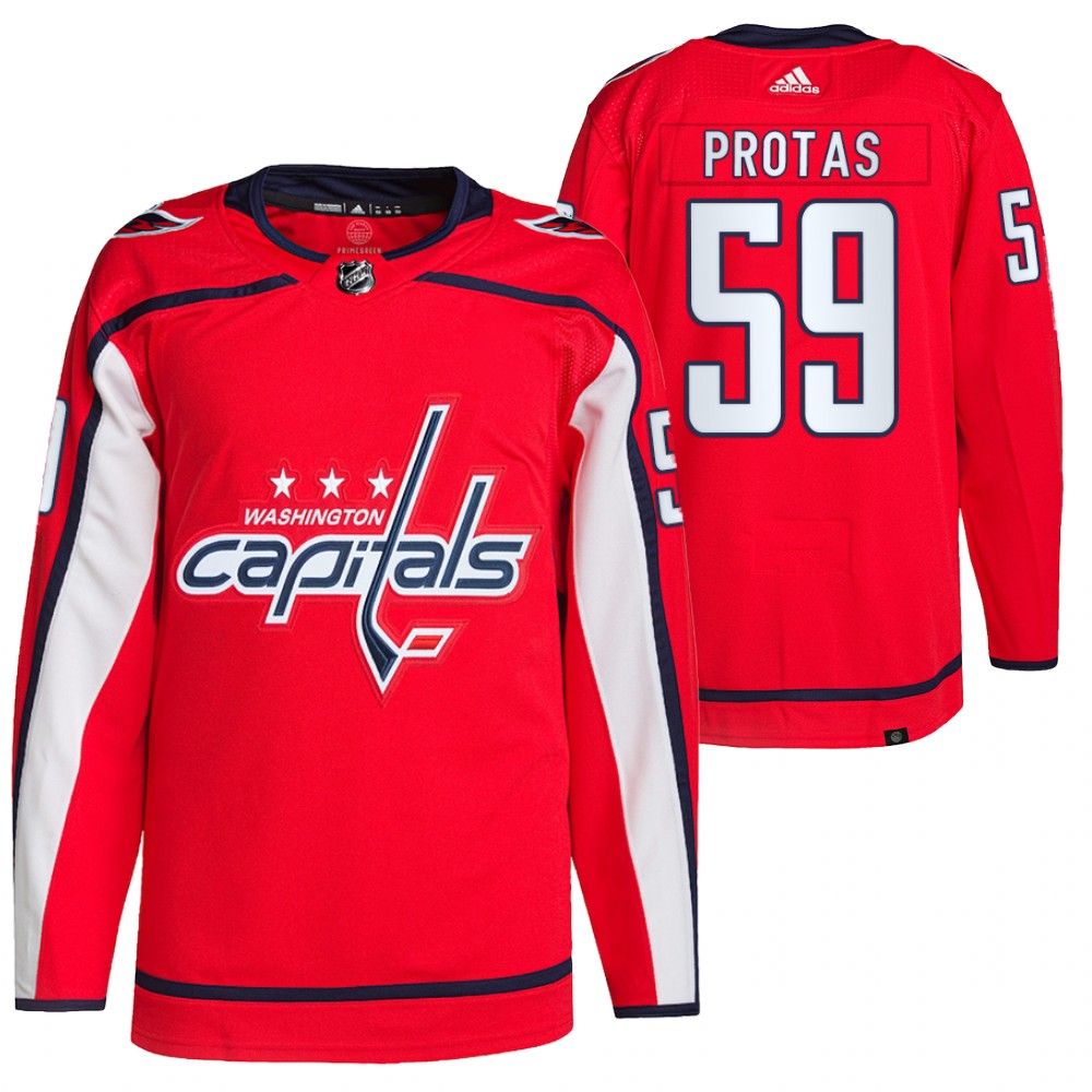 2021-22 Primegreen Authentic Washington Capitals Aliaksei Protas Red Home Jersey