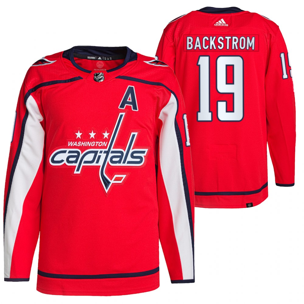 2021-22 Primegreen Authentic Washington Capitals Nicklas Backstrom Red Home Jersey