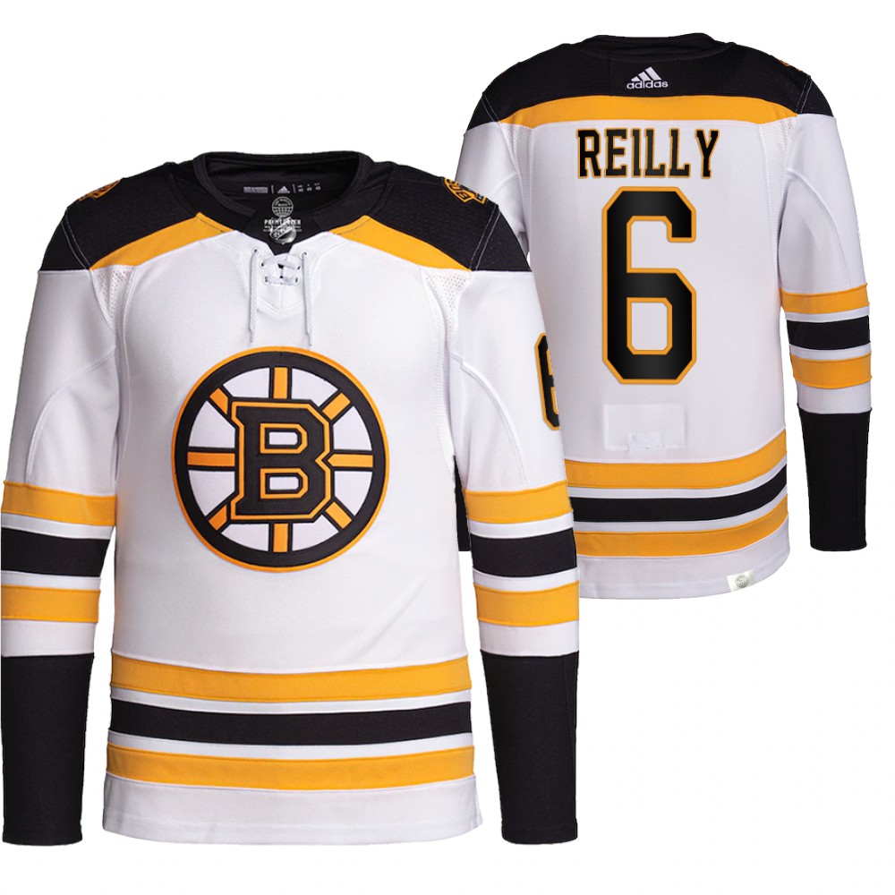 2021-22 Pro Authentic Boston Bruins Mike Reilly White Away Jersey