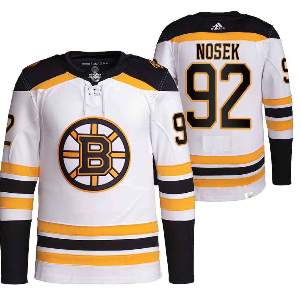 2021-22 Pro Authentic Boston Bruins Tomas Nosek White Away Jersey