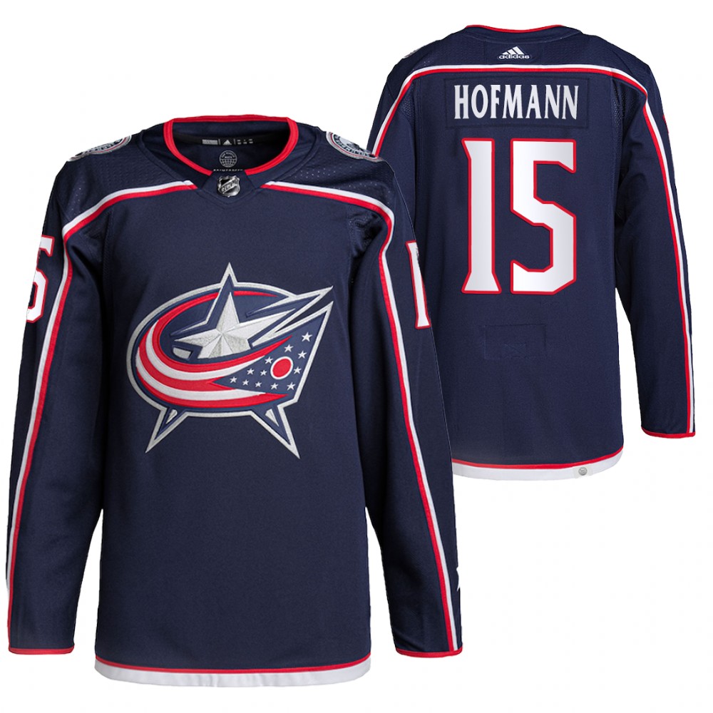 2021-22 Pro Authentic Columbus Blue Jackets Gregory Hofmann Navy Home Jersey