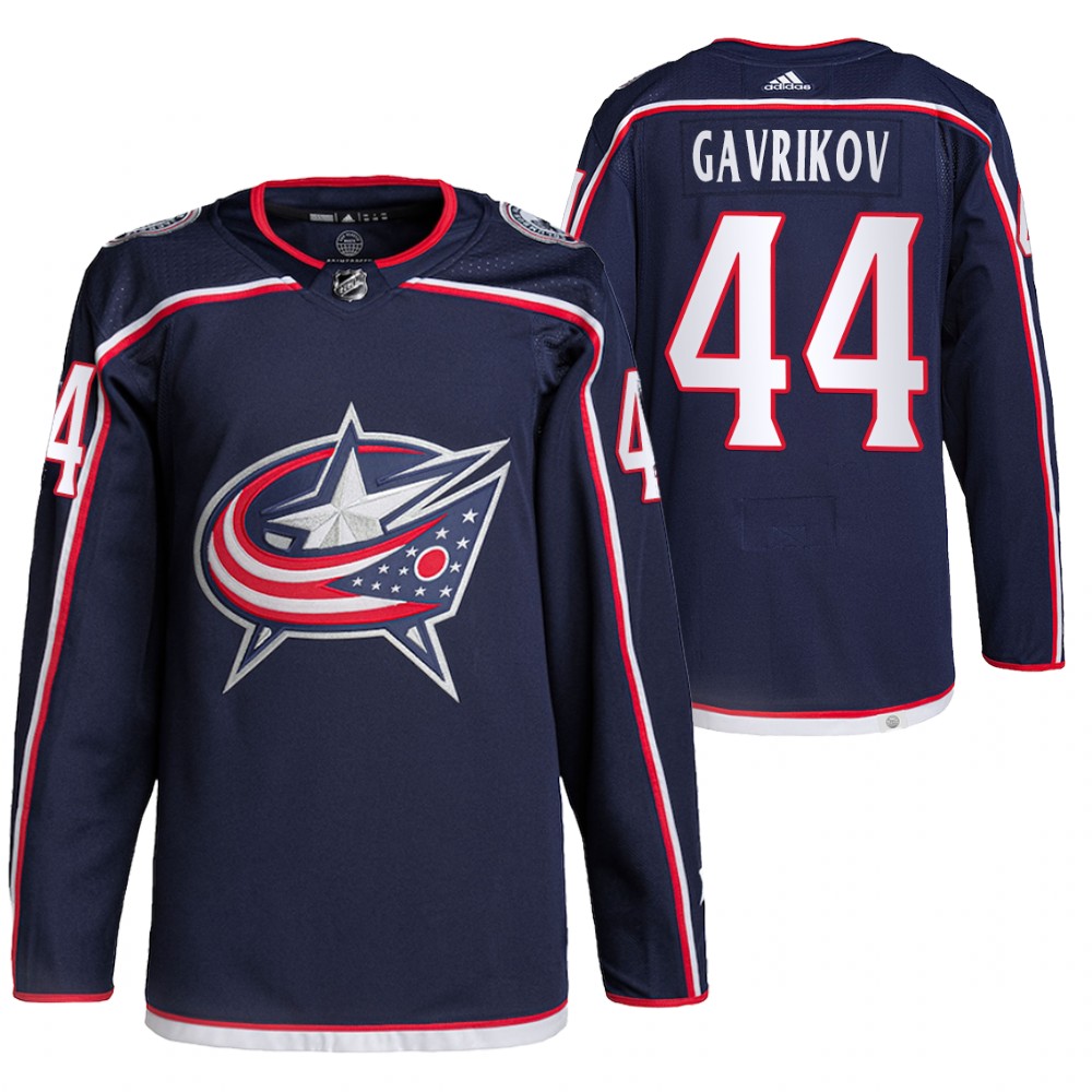 2021-22 Pro Authentic Columbus Blue Jackets Vladislav Gavrikov Navy Home Jersey