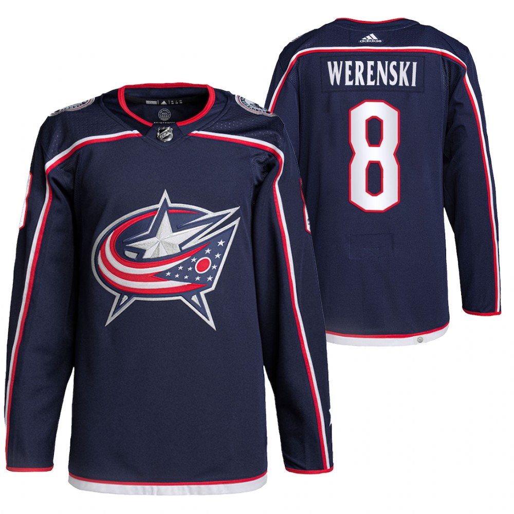 2021-22 Pro Authentic Columbus Blue Jackets Zach Werenski Navy Home Jersey