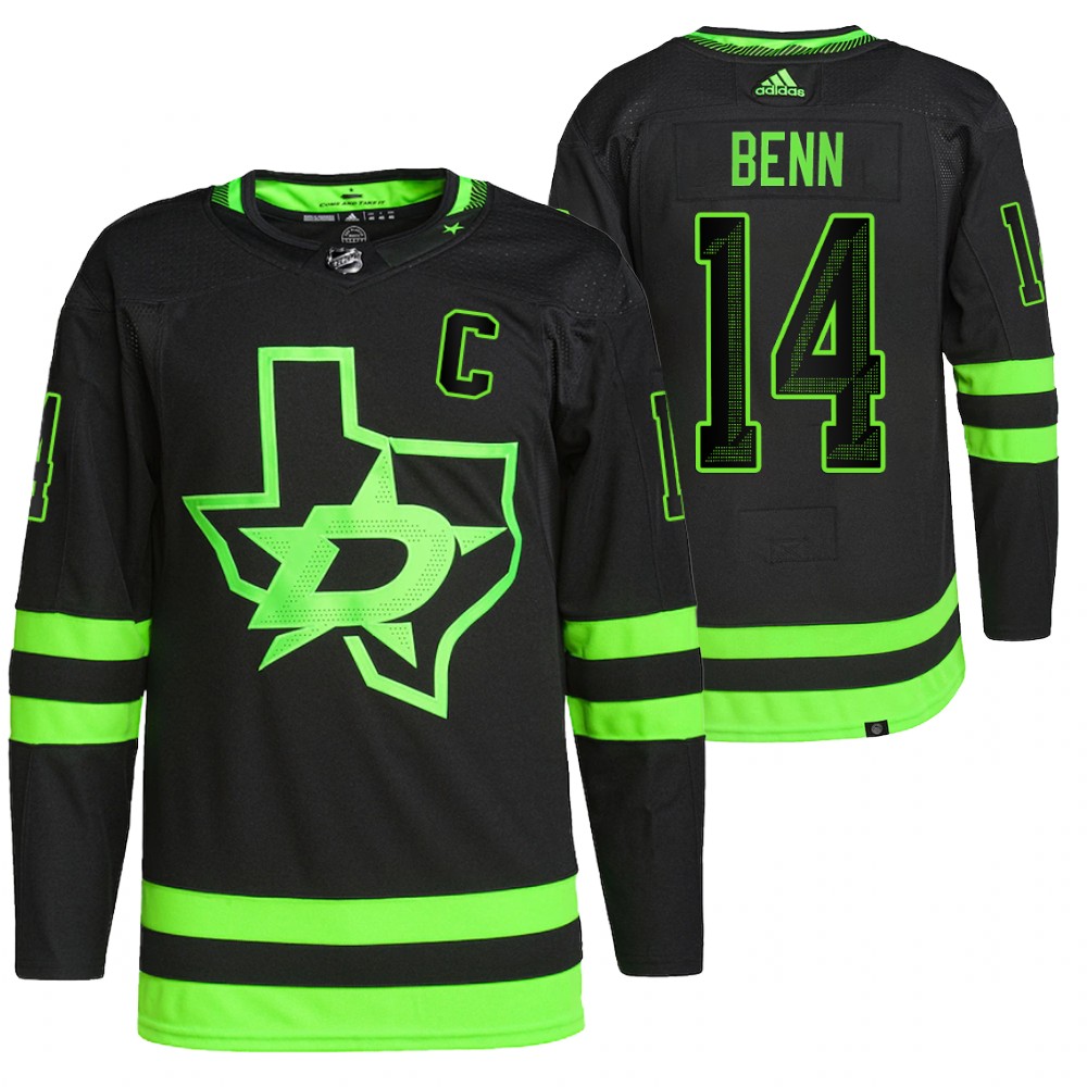 2021-22 Pro Authentic Dallas Stars Jamie Benn Black Alternate Jersey